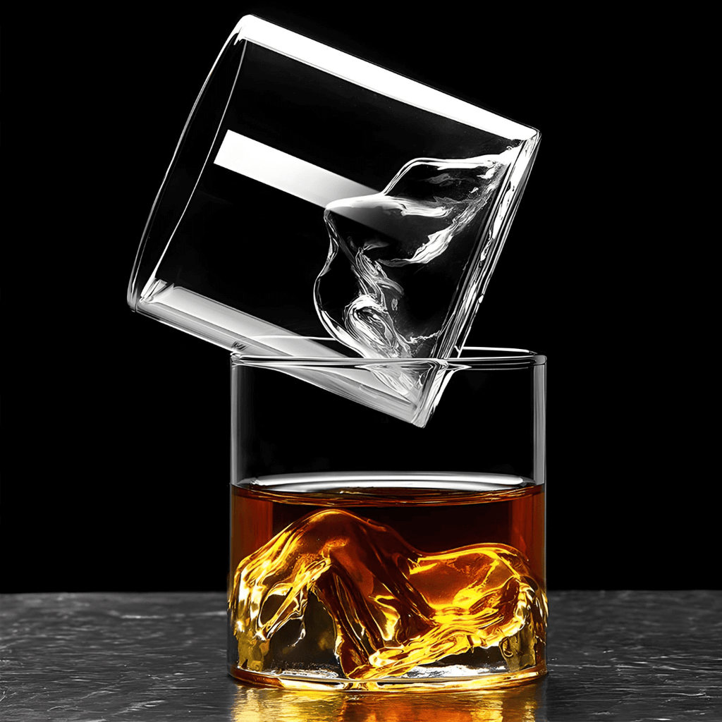 Whiskey Sklenice s Japonským Krystalem ve Tvaru Hory Fuji