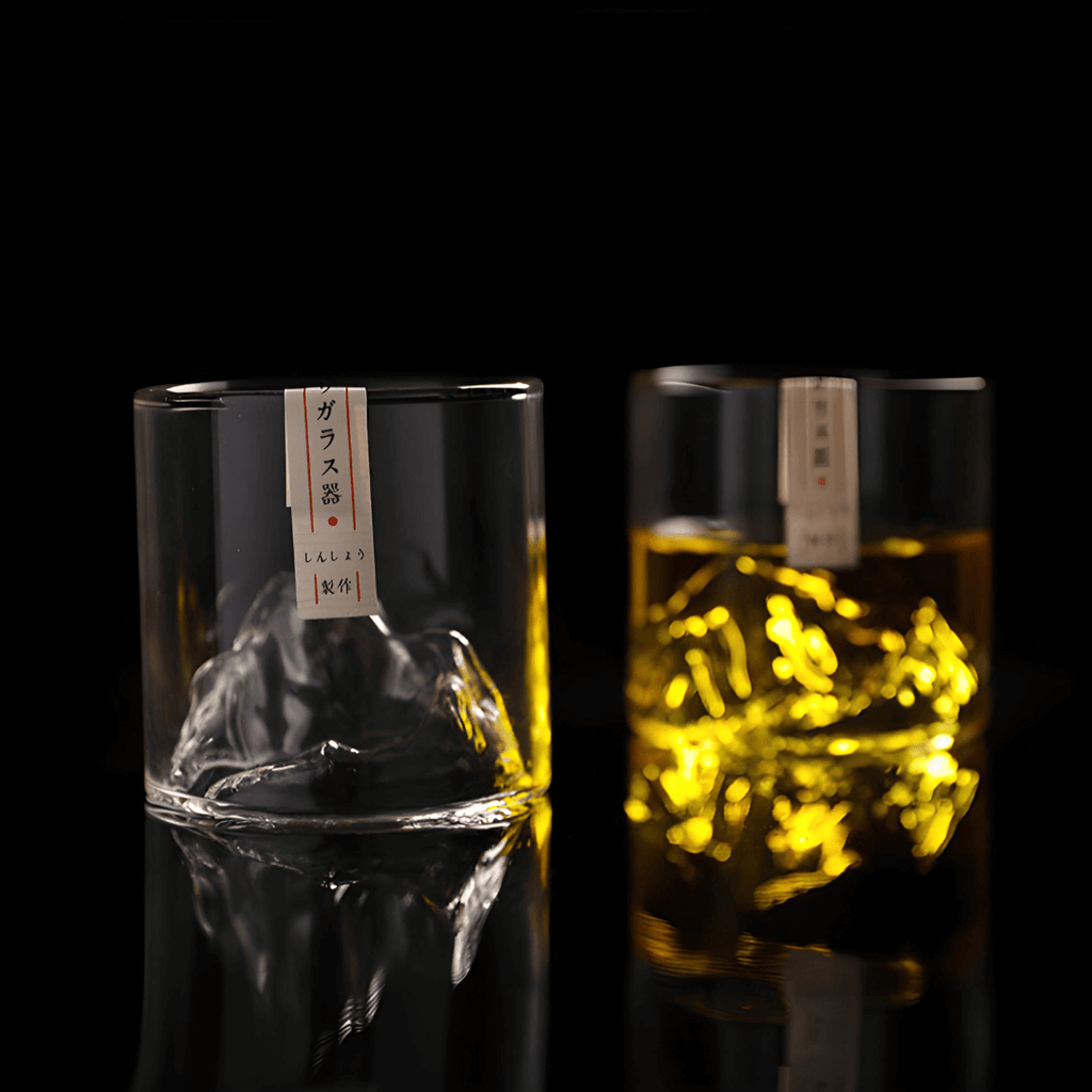 Whiskey Sklenice s Japonským Krystalem ve Tvaru Hory Fuji