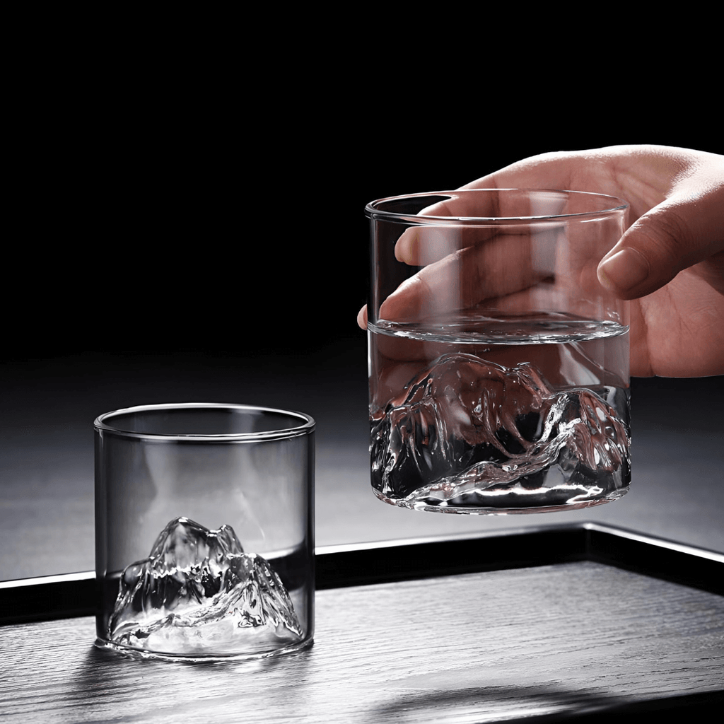 Whiskey Sklenice s Japonským Krystalem ve Tvaru Hory Fuji
