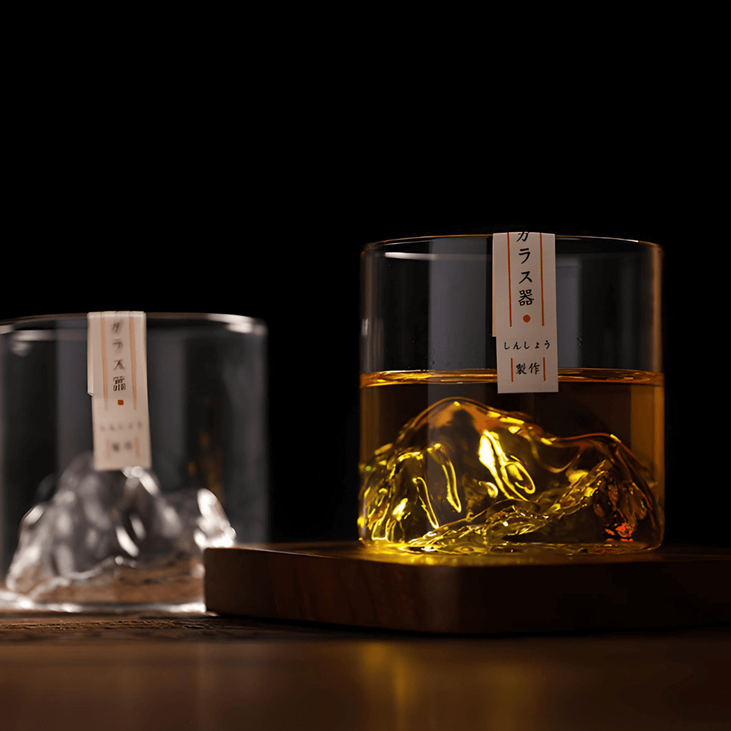 Whiskey Sklenice s Japonským Krystalem ve Tvaru Hory Fuji
