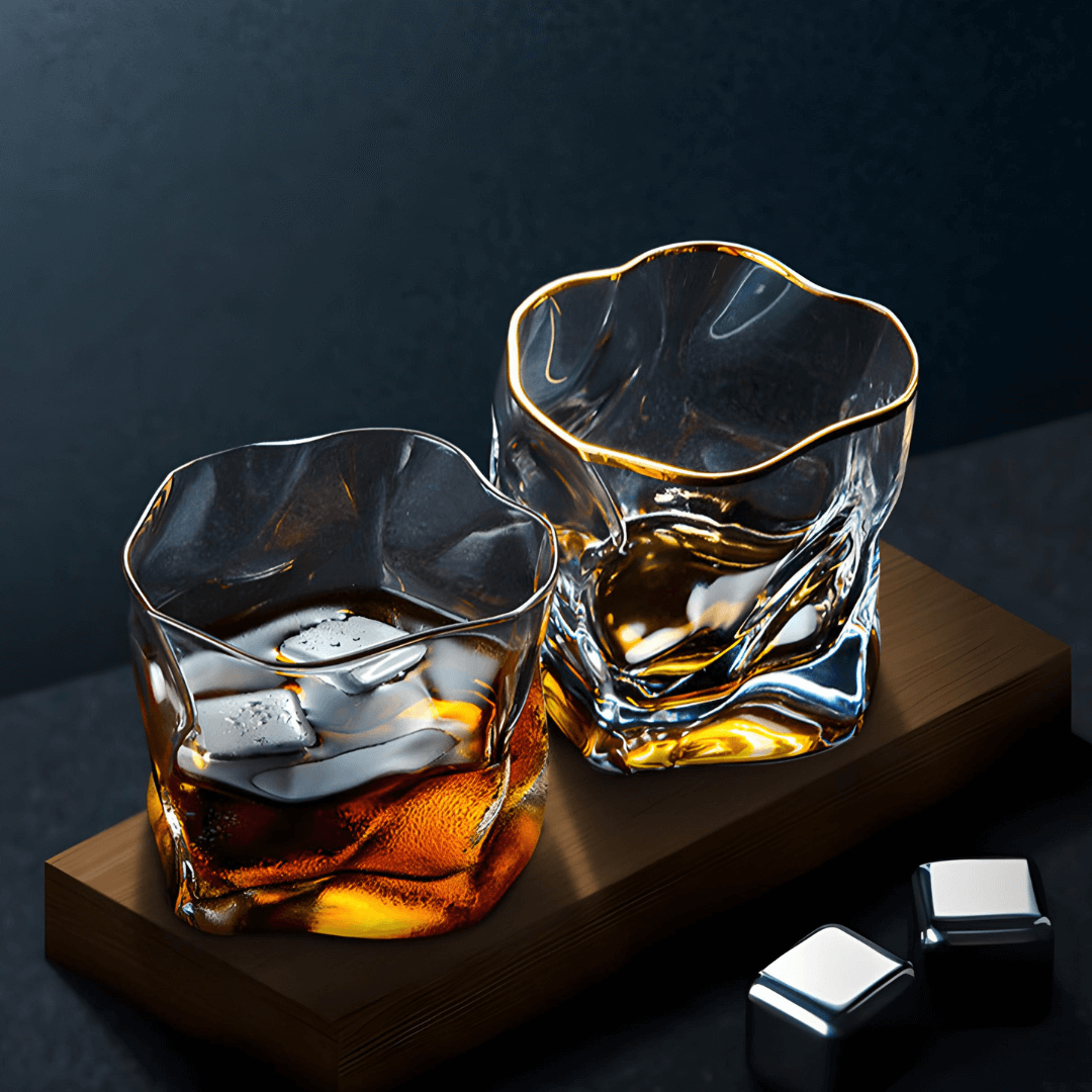 Hoshi Gold Japonský Křišťálový Pohár na Whiskey