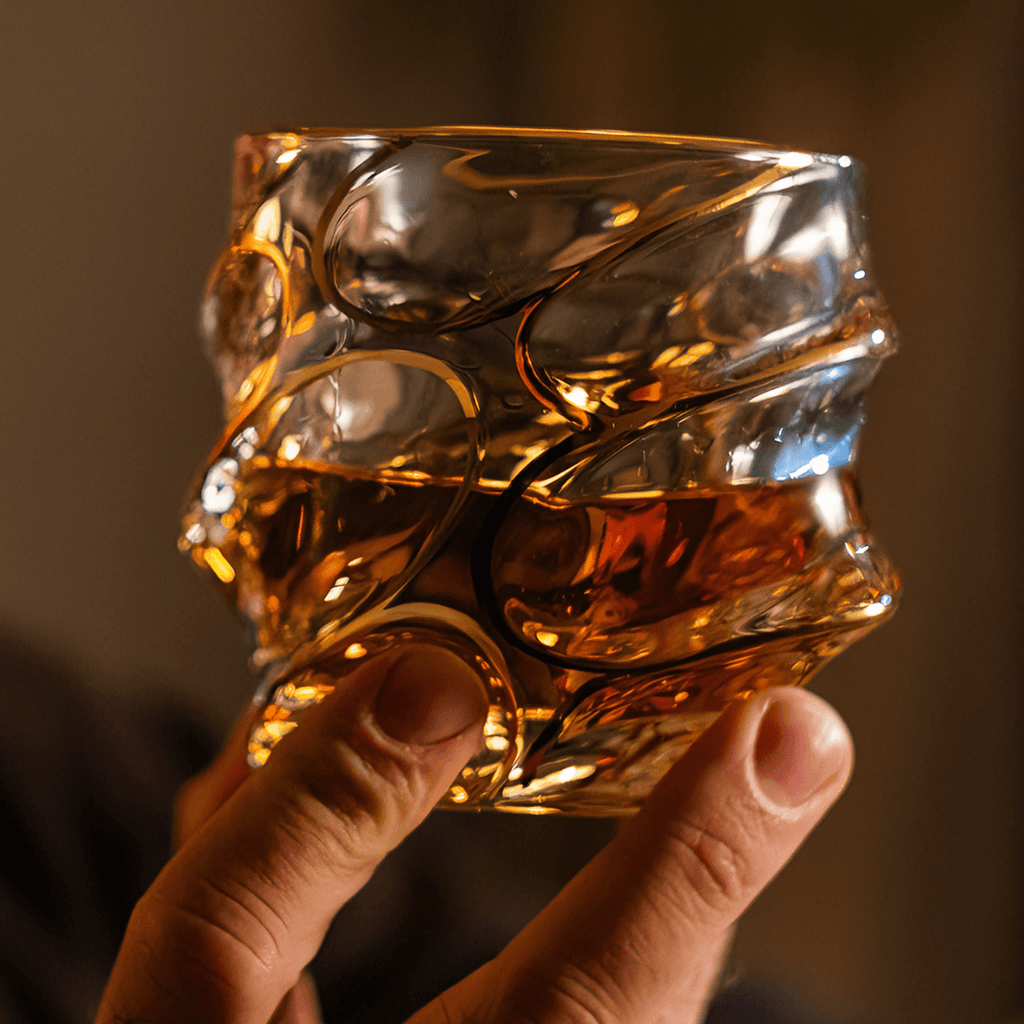 Arashi Gold Japonský Křišťálový Whisky Pohár