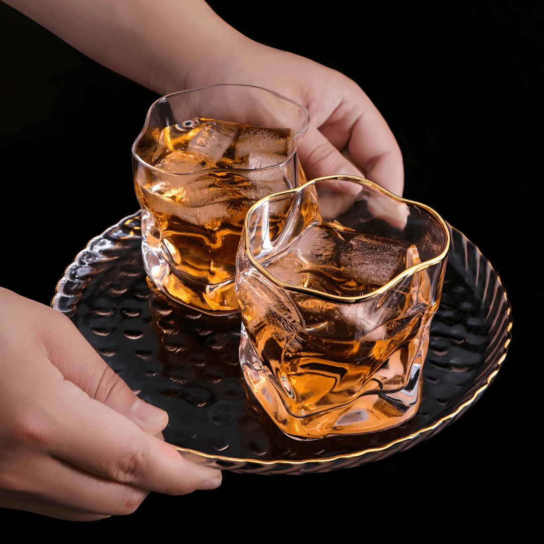 Hoshi Gold Japonský Křišťálový Pohár na Whiskey