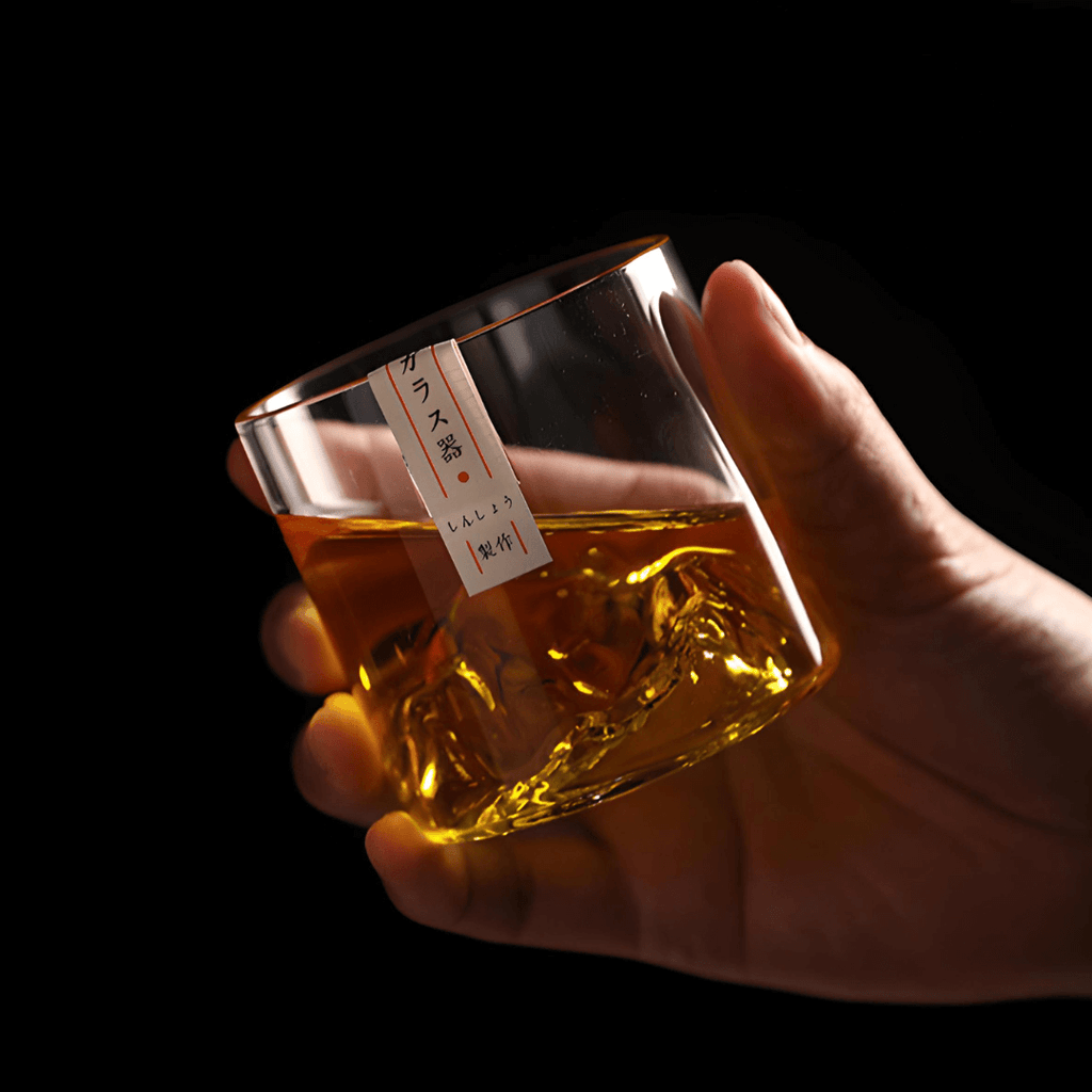 Whiskey Sklenice s Japonským Krystalem ve Tvaru Hory Fuji