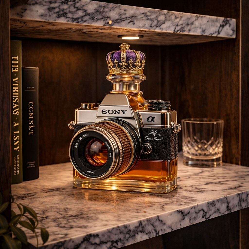 Karafa na whiskey - Edice fotoaparátu
