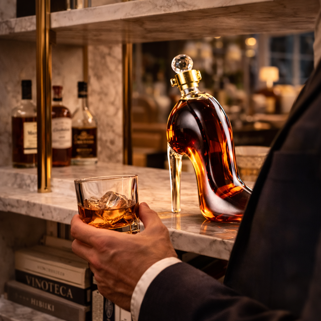 Karafa na whiskey - Edice vysokého podpatku