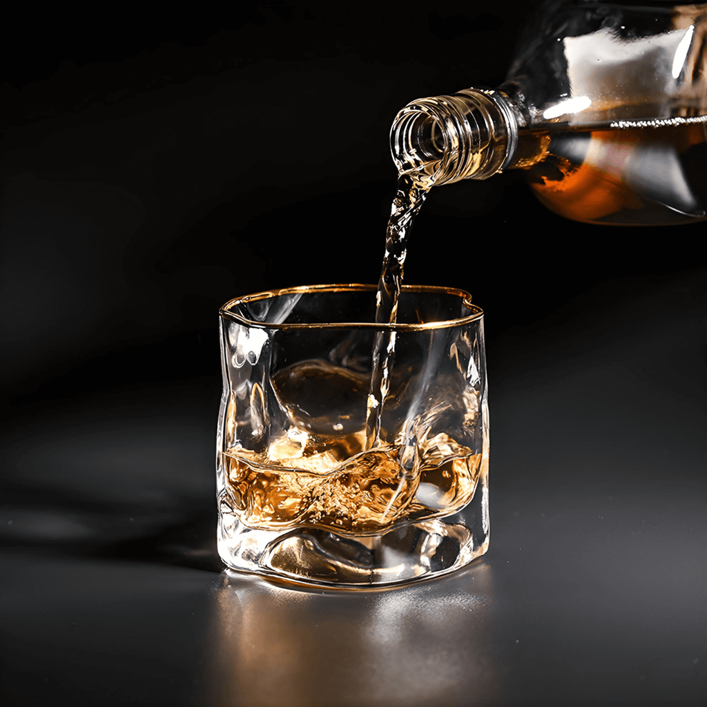Hoshi Gold Japonský Křišťálový Pohár na Whiskey