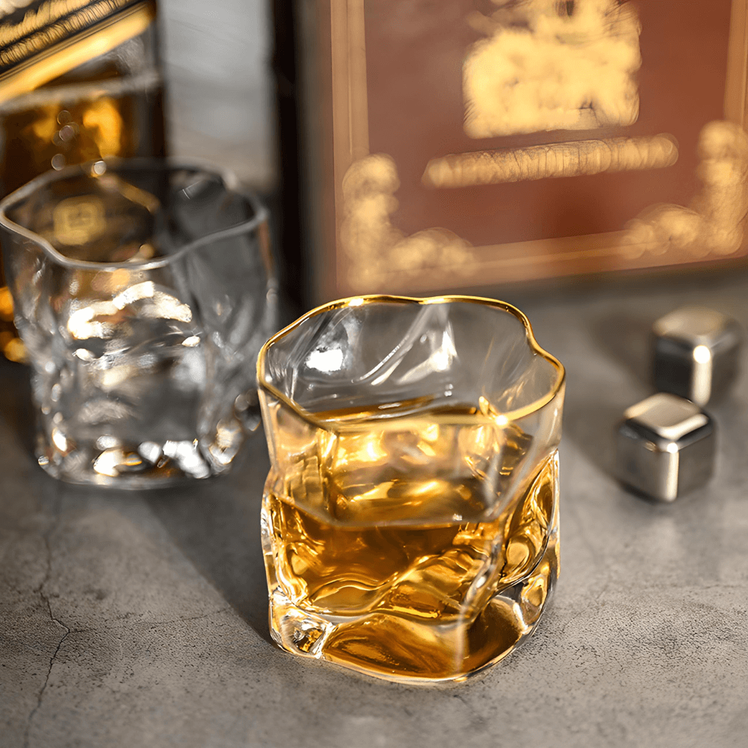 Hoshi Gold Japonský Křišťálový Pohár na Whiskey