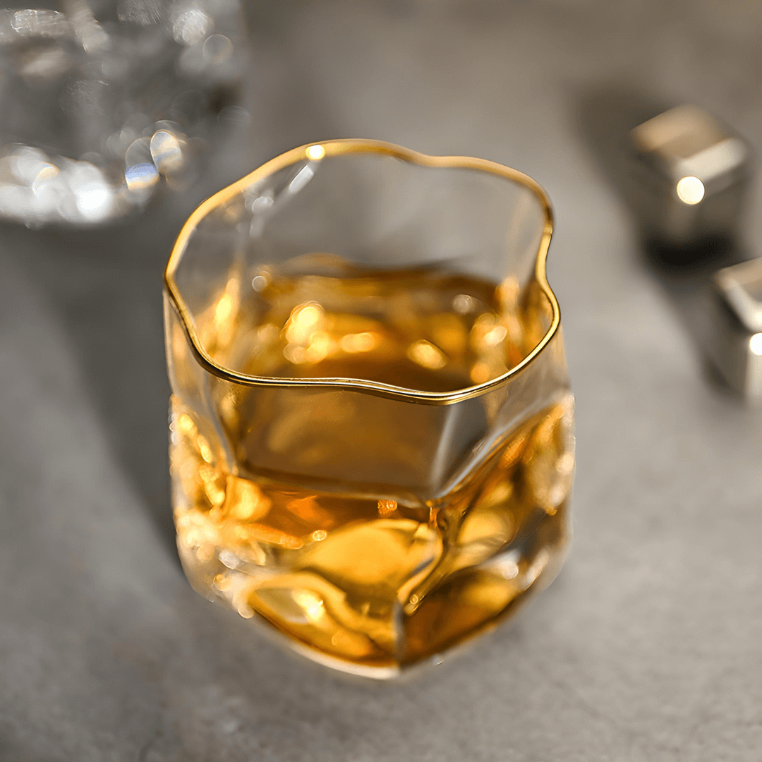 Hoshi Gold Japonský Křišťálový Pohár na Whiskey