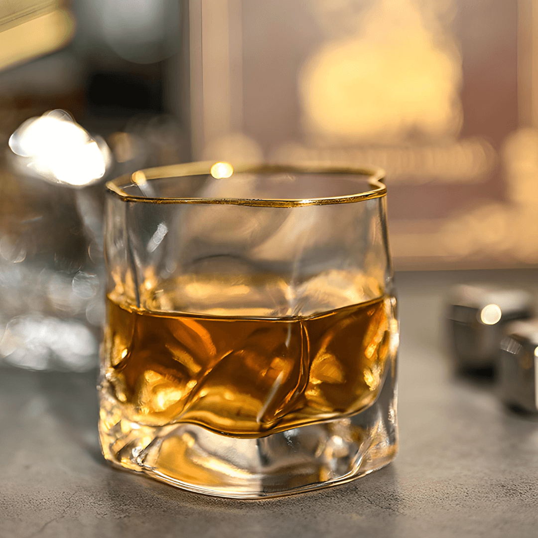 Hoshi Gold Japonský Křišťálový Pohár na Whiskey