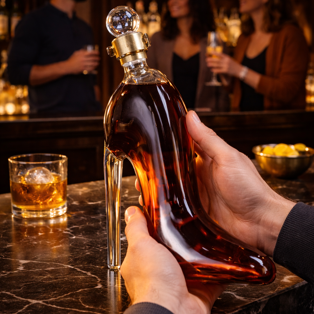 Karafa na whiskey - Edice vysokého podpatku