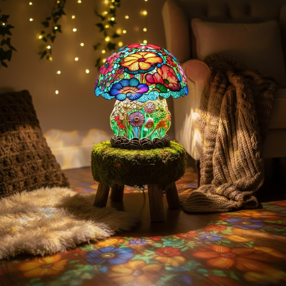 Mražená lampa ve tvaru houb