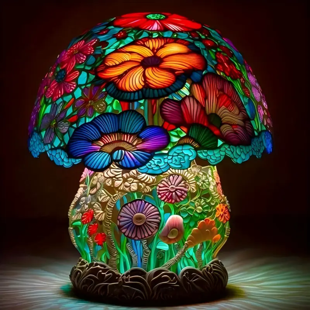 Mražená lampa ve tvaru houb