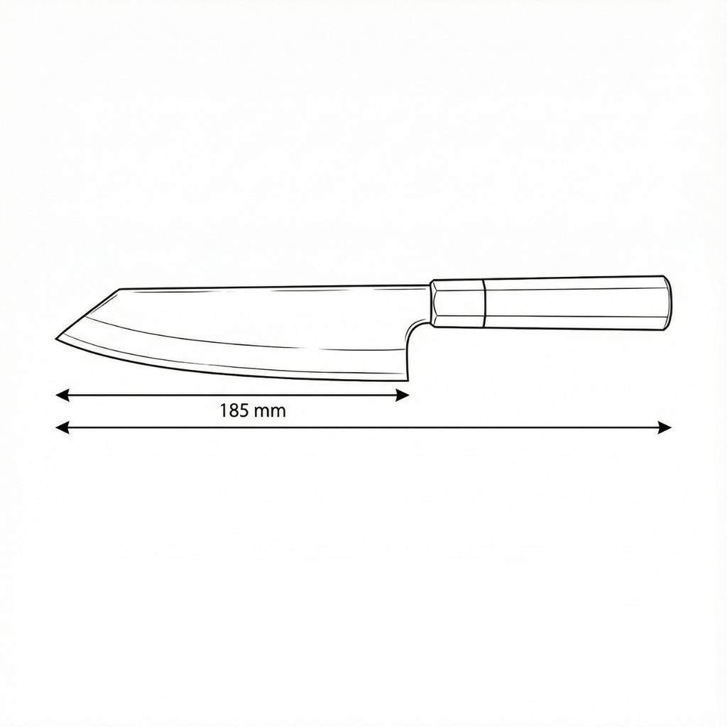 Kiritsuke nůž z nerezové oceli – přesná čepel 34,5 cm