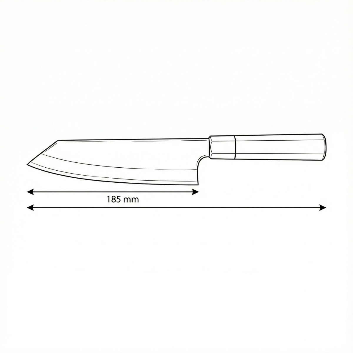 Kiritsuke nůž z nerezové oceli – přesná čepel 34,5 cm