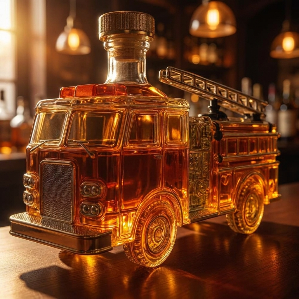 Karafa na whiskey - Edice hasičů