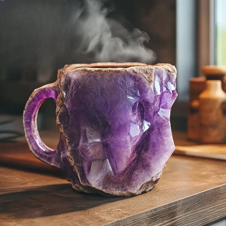Krystalem infuzovaný minerální hrníček na kávu